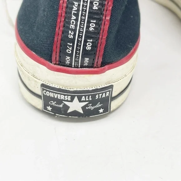 CONVERSE X SHOE PALACE Black BOOM BOX Chuck Taylor High Top BASCOM 1993 Sz 11 - Picture 6 of 12